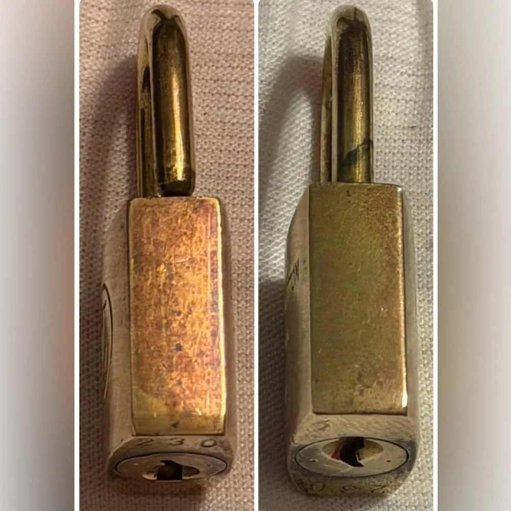 Louis Vuitton Gold-tone Padlock and Key Set